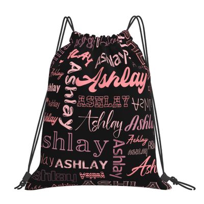 Ceosande Personalized Drawstring Bag with Your Name Drawstring Backpack for Men Women Small Gym Beach Shopping Sport Yoga Bag (Custom Name-13)