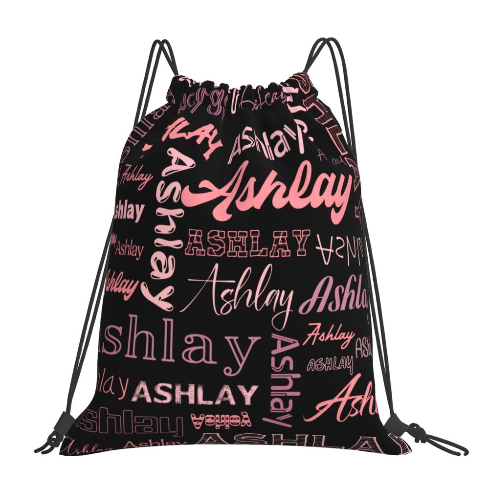 Ceosande Personalized Drawstring Bag with Your Name Drawstring Backpack for Men Women Small Gym Beach Shopping Sport Yoga Bag (Custom Name-13)