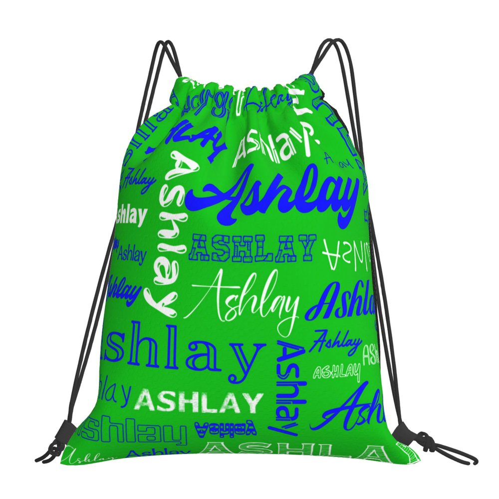 Ceosande Personalized Drawstring Bag with Your Name Drawstring Backpack for Men Women Small Gym Beach Shopping Sport Yoga Bag (Custom Name-19)