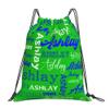 Ceosande Personalized Drawstring Bag with Your Name Drawstring Backpack for Men Women Small Gym Beach Shopping Sport Yoga Bag (Custom Name-19) view 1
