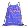 Ceosande Personalized Drawstring Bag with Your Name Drawstring Backpack for Men Women Small Gym Beach Shopping Sport Yoga Bag (Custom Name-5) view 1