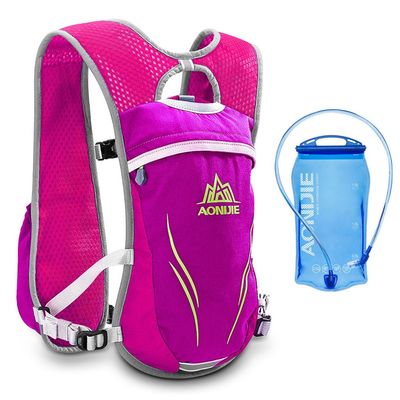 AONIJIE Running Hydration Vest for Women and Men 5.5L Lightweight Trail Runing Hydration Vest Pack Backpack for Running, Cycling, Climbing (Rose+1.5L)