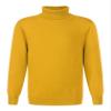 JEATHA Boys Girls Warm Ribbed Pullover Sweater Long Sleeve Turtleneck Cable Knitted Shirts Thermal Tops Yellow 5-6 Years view 1