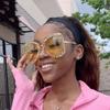 XLUMIO Diamond Butterfly Sunglasses Women,PinkMuti,one size view 3