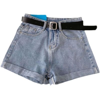 Denim Shorts Vintage Summer Sexy High Waist Casual All-Match Mujer Light Blue 608 XXL