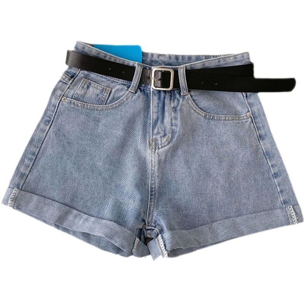 Denim Shorts Vintage Summer Sexy High Waist Casual All-Match Mujer Light Blue 608 XXL
