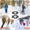 doorslay Crampons, Ice Cleats for Shoes and Boots, Climbing Upgraded 24/32 Spikes Ice Snow Grips, Anti-Slip Chain for Traction Protect for Walking, Jogging, or Hiking on Snow and Ice for Men Women view 3