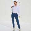 M MOTEEPI White Polo Shirt Women Golf Shirts Long Sleeve Athletic Quick Dry Lightweight SPF Tennis Outfits Tops Sun Protection L view 3
