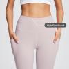 baleaf Workout Leggings for Women Tummy Control with Pockets High Waisted Athletic 7/8 Ultra Soft Gym Yoga Petite Ankle Pants Light Purple L view 4