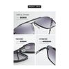 XLUMIO Gradient Sunglasses Vintage Sun Glasses,C10 Silver Blue,one size view 3
