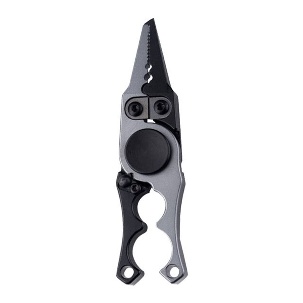 Wilitto Rotary Mini Fishing Pliers Saltwater, Aluminum Hook Remover, Split Ring Pliers, Braid Cutters Fishing Line Cutter Fishing Tools Scissors Muti-Function Fishing Gear Black Gray