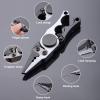 Wilitto Rotary Mini Fishing Pliers Saltwater, Aluminum Hook Remover, Split Ring Pliers, Braid Cutters Fishing Line Cutter Fishing Tools Scissors Muti-Function Fishing Gear Black Gray view 4
