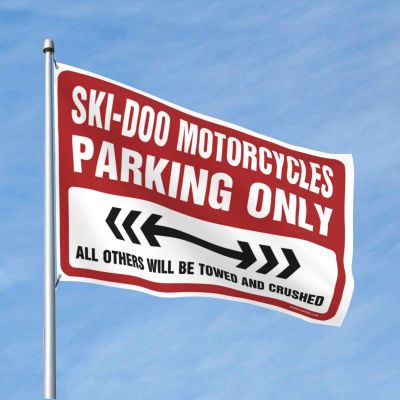 Graphic Flags For Room Ski-Doo Motorcycles Parking Only Flag Flags For Room Teen Girls Bar Stuff For Man Cave (Size : 60X90CM)