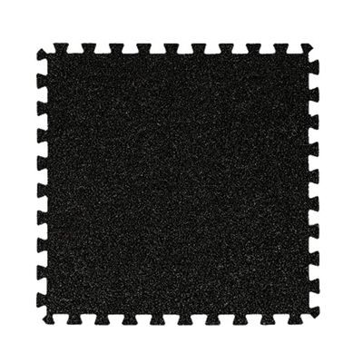 10 Pcs Interlocking Plush Foam Mat, Comfy Foam Carpet Tiles Floor Padding with Border Anti-Slip Border for Exercise, Yoga, Playroom, Garage, Room Floor, Puzzle Area (Black)