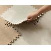 10 Pcs Interlocking Plush Foam Mat, Comfy Foam Carpet Tiles Floor Padding with Border Anti-Slip Border for Exercise, Yoga, Playroom, Garage, Room Floor, Puzzle Area (Green) view 3