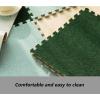 10 Pcs Interlocking Plush Foam Mat, Comfy Foam Carpet Tiles Floor Padding with Border Anti-Slip Border for Exercise, Yoga, Playroom, Garage, Room Floor, Puzzle Area (Green) view 4