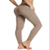 baleaf Leggings for Women Tummy Control with Pockets Deep Workout High Waisted Athletic 7/8 Gym Ultra Soft Petite Yoga Ankle Pants Light Brown XL view 1
