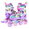 Unicorn Rainbow Inline Skates for Girls Teens Womans,4-Pejiijar Roller Skates for Girls Ages 6-8-12 w/Luminous Wheels,Kids Adjustable Roller Shoes for Birthday Xmas Gifts view 1