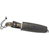 Joker Bowie CN96 Hunting Knife. Knife with Walnut Wood Handle and Full Tang Stainless Steel Mova Blade of 5.7 inches. Includes brown leather sheath view 3
