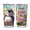 Hyturtle Personalized Gifts For Penguin Lover - I'm Not Short I'm Penguin Size Custom Name Stainless Steel Tumbler 20oz With Lid - Idea Animal Lover Gifts For Women Girl kids On Birthday, Christmas view 1