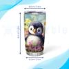 Hyturtle Personalized Gifts For Penguin Lover - I'm Not Short I'm Penguin Size Custom Name Stainless Steel Tumbler 20oz With Lid - Idea Animal Lover Gifts For Women Girl kids On Birthday, Christmas view 3