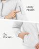 Argstar Bomber Jacket for Women, Long sleeve Puffer Quilted Casual Padded Outewear Coat with 5 Pockets White M view 4