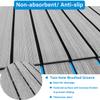 HZCHIONE Boat Decking Flooring EVA Foam Faux Teak Floor Mat Self-Adhesive Non-Slip Deck Rolls Sheet for Boats Pontoon Yacht Swim Platform Helm Pad RV Floor(94.5x21.66) A-Light Grey with Black Seam view 2