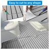 HZCHIONE Boat Decking Flooring EVA Foam Faux Teak Floor Mat Self-Adhesive Non-Slip Deck Rolls Sheet for Boats Pontoon Yacht Swim Platform Helm Pad RV Floor(94.5x21.66) A-Light Grey with Black Seam view 4