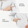 Argstar Women's Jacket, Puffer Quilted Long sleeve Casual Bomber Outerwear Padded Coat with 5 Pockets Fall or Winter White XL view 4