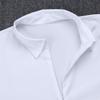 Yartina Men's One-Piece Romper Shirt Dancewear Leotard Long Sleeve Zipper Latin Modern Dance Shirt with Bowtie White Large view 4