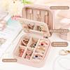 CHMI Travel Gifts for Women Girls,bridesmaids proposal gifts,Small Jewelry Organizer Box,Bridesmaid Proposal Gifts,Wedding Travel Essentials Small Jewelry Box Initial pink U view 2