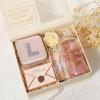 CHMI Travel Gifts for Women Girls,bridesmaids proposal gifts,Small Jewelry Organizer Box,Bridesmaid Proposal Gifts,Wedding Travel Essentials Small Jewelry Box Initial pink U view 3