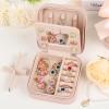 CHMI Travel Gifts for Women Girls,bridesmaids proposal gifts,Small Jewelry Organizer Box,Bridesmaid Proposal Gifts,Wedding Travel Essentials Small Jewelry Box Initial pink U view 4
