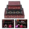 Miskall Wooden Jewelry Box, Fashionable Book Shape Jewelry Gift Storage Chest Box Case Holder Organizer view 3