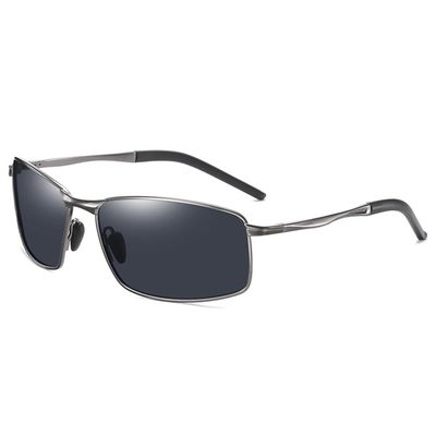 HCHES Photochromic Polarized Sunglasses For Men UV400 Rectangle Sun Glasses,GUN,BLACK,One size