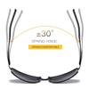 HCHES Photochromic Polarized Sunglasses For Men UV400 Rectangle Sun Glasses,GUN,BLACK,One size view 4