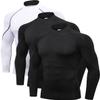 2/3 Pack Men's Compression Shirts Long Sleeve Workout Shirts Mock Turtleneck Athletic Base Layer Active Undershirts Tops