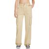 GOKKILRW High Waisted Baggy Cargo Jeans for Women Straight Leg Cargo Hiking Travel Golf Pants Relaxed Fit Y2K Parachute Pants Cotton Casual Military Army Cargo Combat Work Pants Plus Size view 2