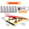 RENLXFI Adult Gymnastics Springboard, Heavy Duty Pro Curved Spring Board Elastic Ramp, Sport Equipment for Vaulting Training orTeens Backflip High Jump view 3
