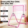 WATBKHE Kids Gymnastics Bar Gymnastic Equipment for Home Adjustable Height Gymnastic Training Bar Gymnastic Stuff for 3-7 Years Old Girls (Basic- Pink) view 2
