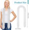 Xtinmee 12 Pcs Feather Boas Artificial Fluffy Boas for Party Bulk Color Feather Scarf for Women Christmas Tea Party(White,5ft) view 2