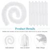 Xtinmee 12 Pcs Feather Boas Artificial Fluffy Boas for Party Bulk Color Feather Scarf for Women Christmas Tea Party(White,5ft) view 3