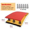 RENLXFI Gymnastics Springboard for Home, Pro Curved Spring Board with 6 Steel Spring, for School Training/Sports Club, Arts Springboard (Color : Red) view 2