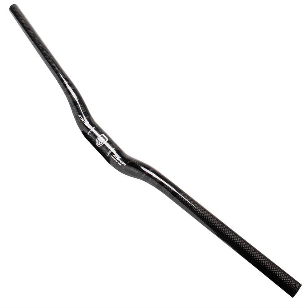 31.8mm Bike Swallow Handlebar 580/600/620/640/660/680/700/720/740/760mm Carbon Fiber mountain bikes Riser Bar Bicycle Bars for DH XC AM 22mm bar end diameter (Color : Black, Size : 660mm)
