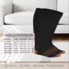 Doctor's Select Copper Plus Size Compression Socks Wide Calf - 2 Pairs | 20-30mmHg Extra Wide Calf Compression Sock Women | Copper Socks for Swelling, Varicose Veins | Extra Wide Calf Compression Sock | Black Wide Compression Socks for Women & Men view 3