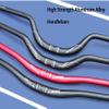 FukkeR Bike Swallow Handlebar 31.8 720/780mm Lightweight Aluminum Mountain Bikes Riser Bar Bicycle Bars for Downhill Cycling Racing DH XC AM Rise 25/55/90mm (Size : Large, Color : Black_720MM) view 3