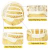 Askuang Long Blonde Wig for Princess Cosplay,5 Piece Set Yellow Blonde Halloween Cosplay Wig Costume Party Wigs with Crown,Brooch,Earrings,Wig Caps view 4