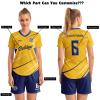 ORKY Custom Women Soccer Jersey, Design Team Futbol Kit, Semi Professional Football Shirt Short Maker(Yellow 2XS) view 4