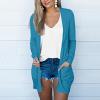 Cardigan for Women Fall Comfy Open Front Lightweight Cardigan Solid Long Sleeve Loose Sweaters Outerwear with Pockets view 2