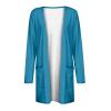 Cardigan for Women Fall Comfy Open Front Lightweight Cardigan Solid Long Sleeve Loose Sweaters Outerwear with Pockets view 3